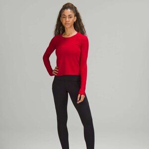 Lululemon Swiftly Tech Long Sleeve Shirt 2.0, Race Length, Dark Red, Size 4